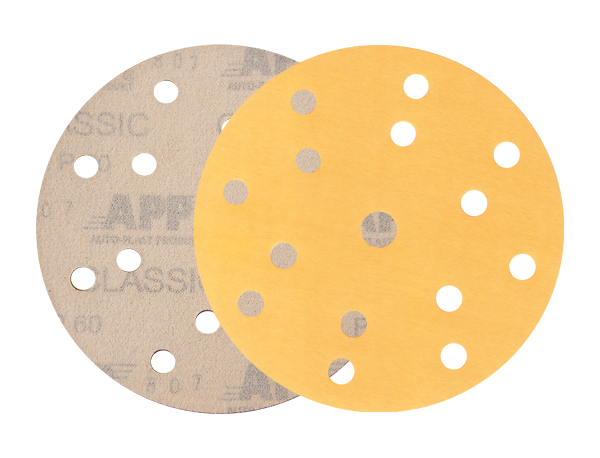 K555 - Yellow sanding disc, 14+1 hole pattern, Ø 150mm; P 40